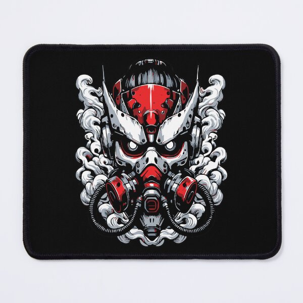 Item preview, Fierce Cyber Oni Gas Mask Samurai Smoke Art  designed and sold by RamyGallery.