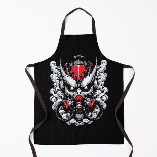 Item preview, Fierce Cyber Oni Gas Mask Samurai Smoke Art  designed and sold by RamyGallery.