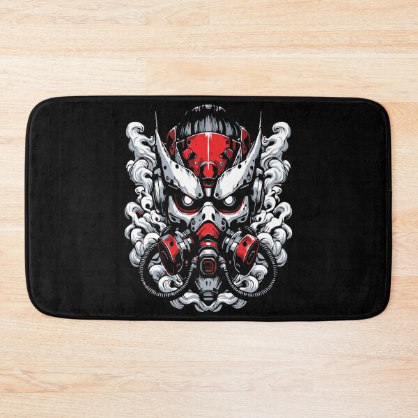 Item preview, Fierce Cyber Oni Gas Mask Samurai Smoke Art  designed and sold by RamyGallery.