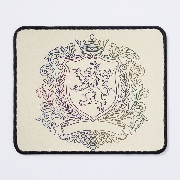 Item preview, Rainbow Heraldic Lion Coat of Arms Crest designed and sold by PixorStudio.
