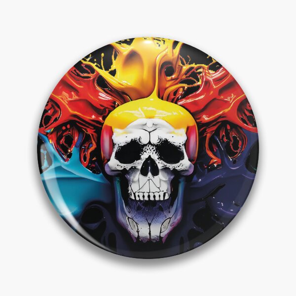 Artikelvorschau, Neon Skull Drip – Farbexplosion entworfen und verkauft von TheMarketplaceworld.