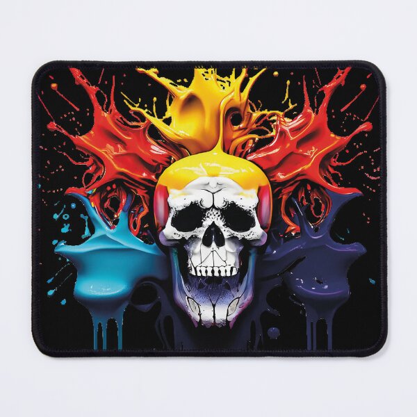 Item preview, Neon Skull Drip – Colour Splash Explosion designed and sold by TheMarketplaceworld.