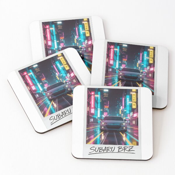 Item preview, Subaru BRZ Front View JDM Neon Night Polaroid Aesthetic Art designed and sold by Motorline44.