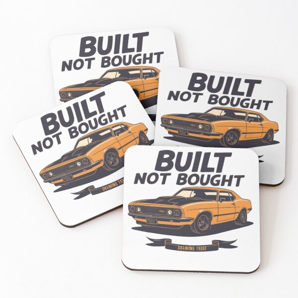 Item preview, Built Not Bought Classic Muscle Car Vintage Orange Hot Rod T-Shirt designed and sold by Pochininki.