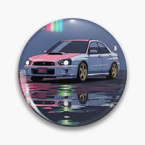 Item preview, Subaru WRX STI JDM Neon Retro Reflection Polaroid Aesthetic Art designed and sold by Motorline44.