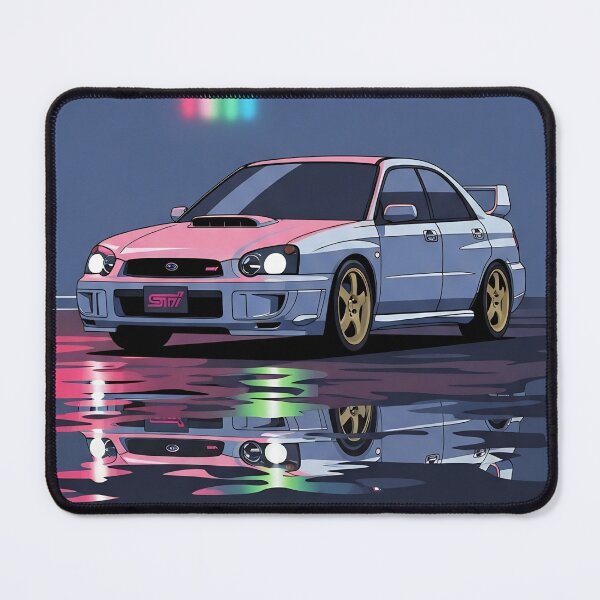 Item preview, Subaru WRX STI JDM Neon Retro Reflection Polaroid Aesthetic Art designed and sold by Motorline44.