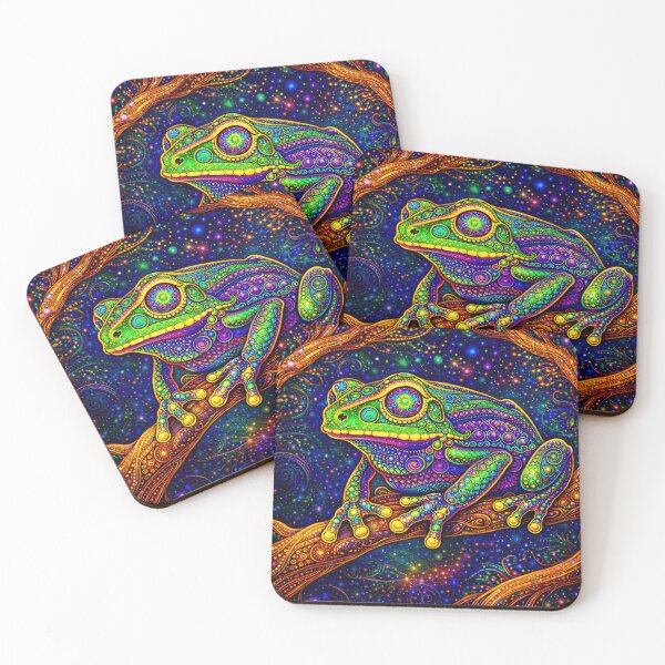 Item preview, Lab Visions 061: Kambo Frog Psychedelic Visionary Art designed and sold by The Psychedelic Anarchist.