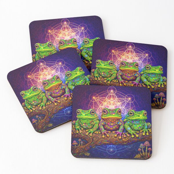 Item preview, Lab Visions 062: Kambo Frogs Sacred Geometry Psychedelic Art designed and sold by The Psychedelic Anarchist.