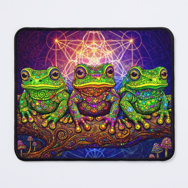 Item preview, Lab Visions 062: Kambo Frogs Sacred Geometry Psychedelic Art designed and sold by The Psychedelic Anarchist.