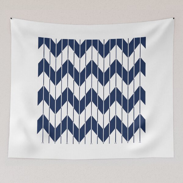 Item preview, Minimal Arrow Chevron Yagasuri Navy Pattern designed and sold by J-Style Lab.