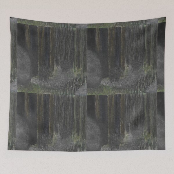 Item preview, dark forest stone night swamp designed and sold by ShePaintsMusic.