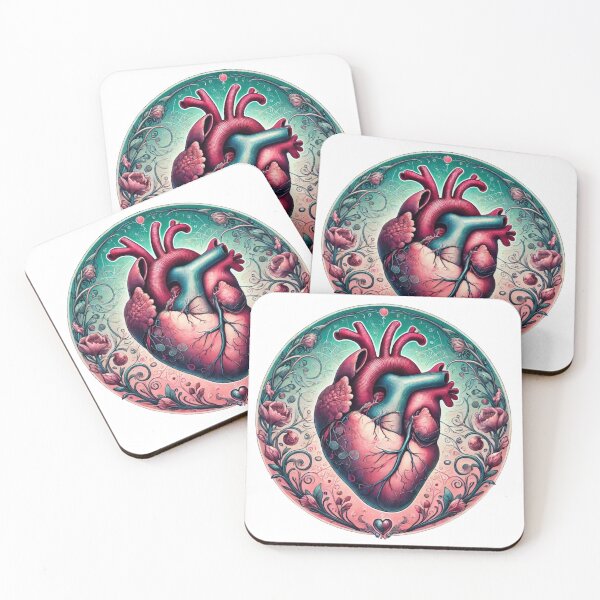 Item preview, Anatomical Heart Floral Rose Gothic Art designed and sold by InkNovaLab.