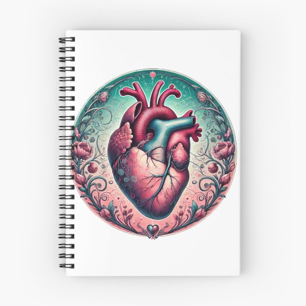 Item preview, Anatomical Heart Floral Rose Gothic Art designed and sold by InkNovaLab.