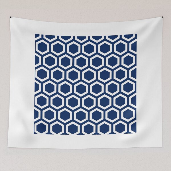 Item preview, Minimal Honeycomb Kikko Navy Pattern designed and sold by J-Style Lab.