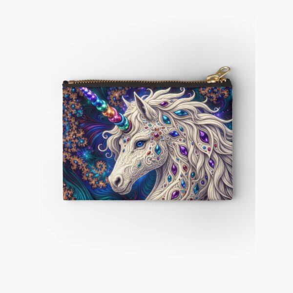 Item preview, Lab Visions 063: Psychedelic White Unicorn with Jewel Patterns designed and sold by The Psychedelic Anarchist.