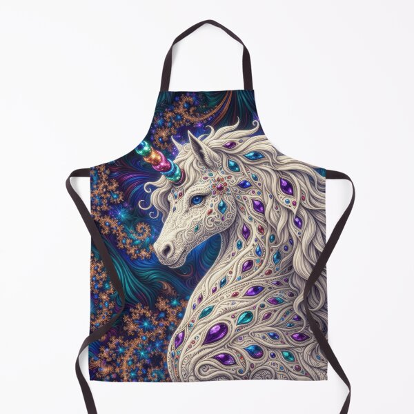 Item preview, Lab Visions 063: Psychedelic White Unicorn with Jewel Patterns designed and sold by The Psychedelic Anarchist.
