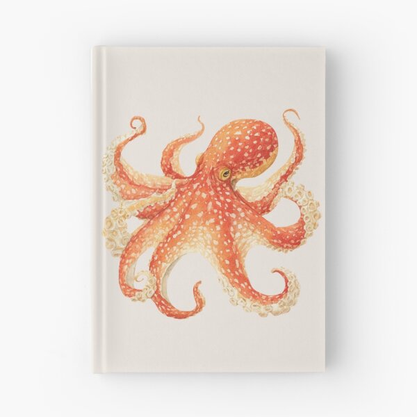 Item preview, Watercolor Orange Octopus designed and sold by Violet Peonies.