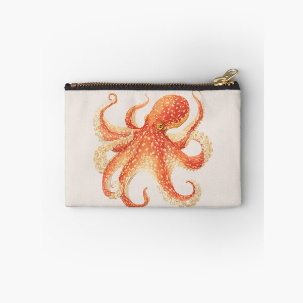 Item preview, Watercolor Orange Octopus designed and sold by Violet Peonies.