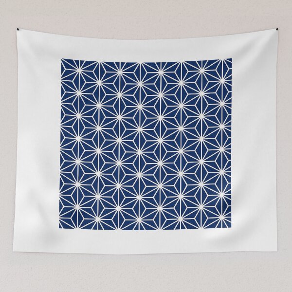 Item preview, Minimal Asanoha Navy Geometric Pattern designed and sold by J-Style Lab.
