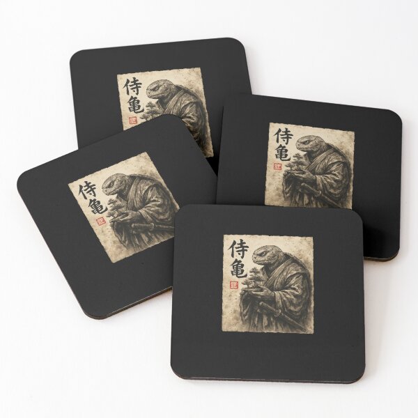 Item preview, Samurai Turtle Bonsai Vintage Ink Art designed and sold by SiarheiYur.
