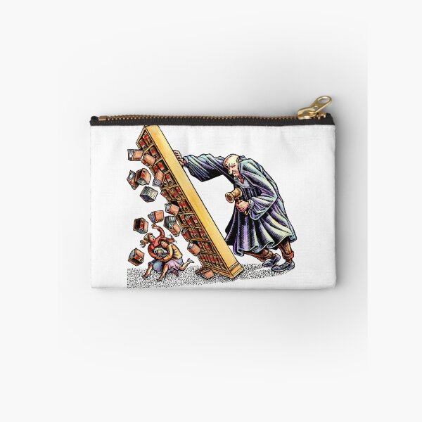 Item preview, angry giant judge tips over huge bookcase of law books onto a fleeing gay lesbian couple. designed and sold by LisaHaney.