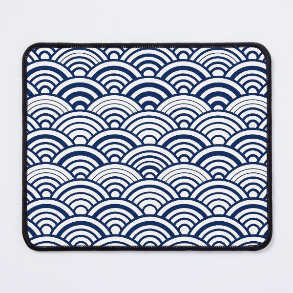 Item preview, Japanese Traditional Seigaiha Pattern Midnight Blue designed and sold by J-Style Lab.