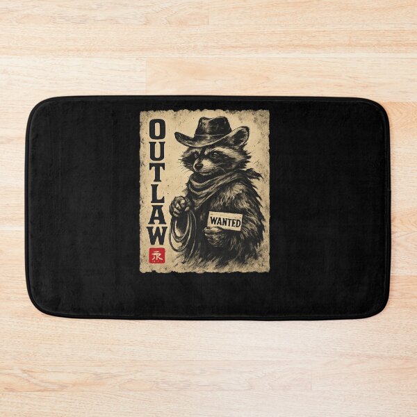 Item preview, Outlaw Raccoon Wanted Western Poster Art designed and sold by SiarheiYur.