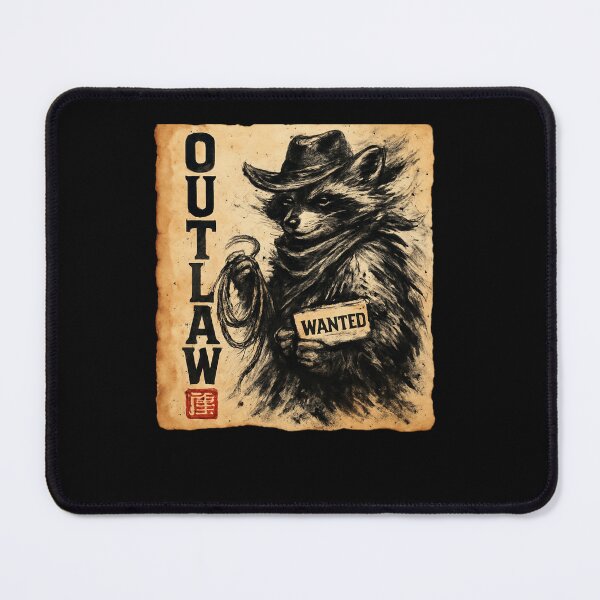 Item preview, Sketch Outlaw Raccoon Vintage Western Style designed and sold by SiarheiYur.