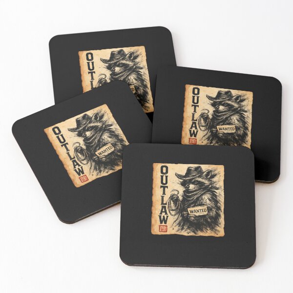 Item preview, Sketch Outlaw Raccoon Vintage Western Style designed and sold by SiarheiYur.