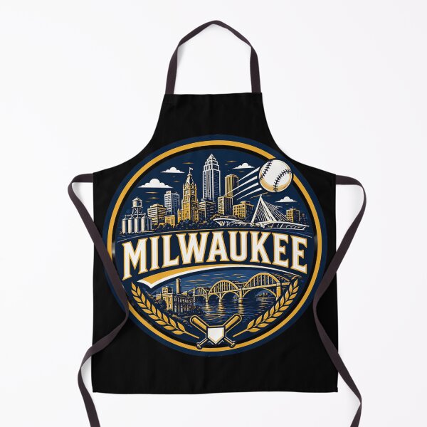 Item preview, Milwaukee Baseball City Logo – Lakefront Skyline Baseball T-shirt & Fan Gear designed and sold by TKOprintdesigns.