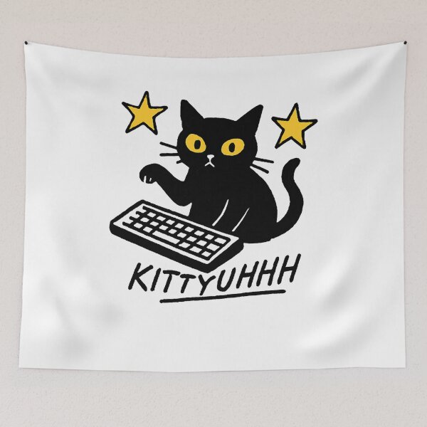 Item preview, Minimal Black Cat Eyes Night Illustration designed and sold by SiarheiYur.
