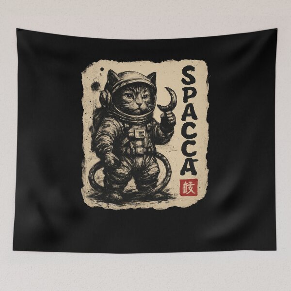 Item preview, Space Cat Astronaut Vintage Ink Style designed and sold by SiarheiYur.