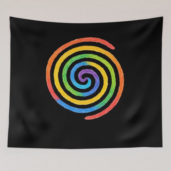 Item preview, Rainbow Spiral Crayon Drawing Abstract Art designed and sold by SiarheiYur.
