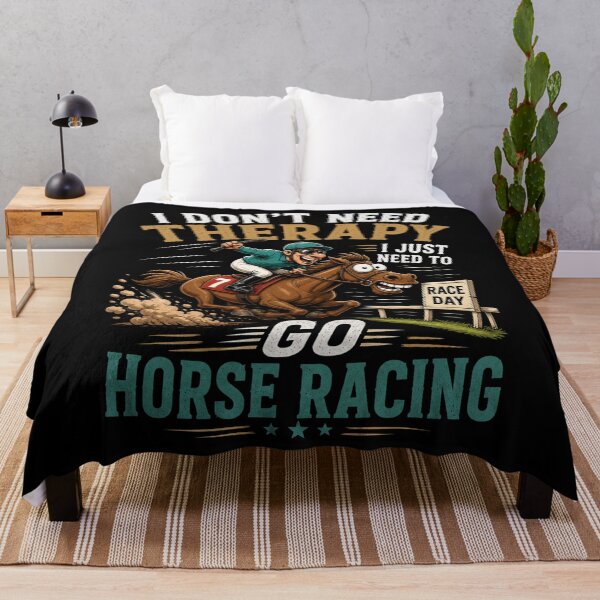 Item preview, Funny Horse Racing I Don’t Need Therapy I Just Need Race Day Horse Lover Gift Tee designed and sold by Wear Sculpt.