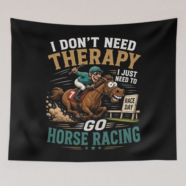 Item preview, Funny Horse Racing I Don’t Need Therapy I Just Need Race Day Horse Lover Gift Tee designed and sold by Wear Sculpt.