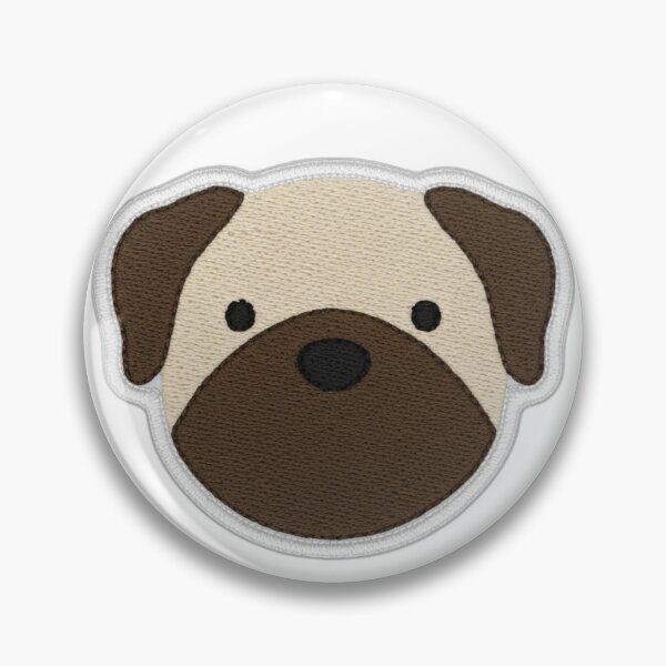 Item preview, Pug Embroidered Patch Design designed and sold by lovemydoggie.