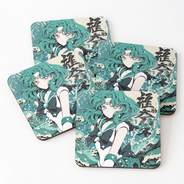 Item preview, Sailor Neptune Retro Tidal Wave Teal  designed and sold by AnimeArsenalPrints.