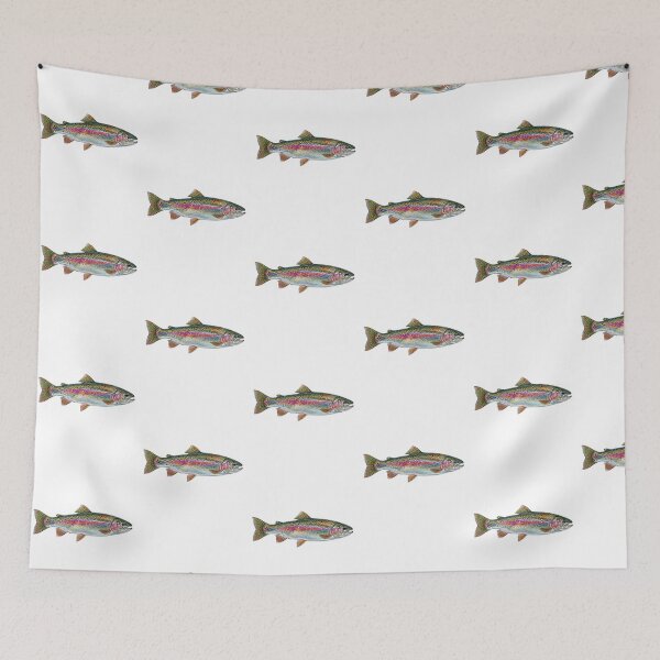 Item preview,  Fly Fishing Rainbow Trout | River Fish Wildlife Nature designed and sold by SOUFIANE1991.