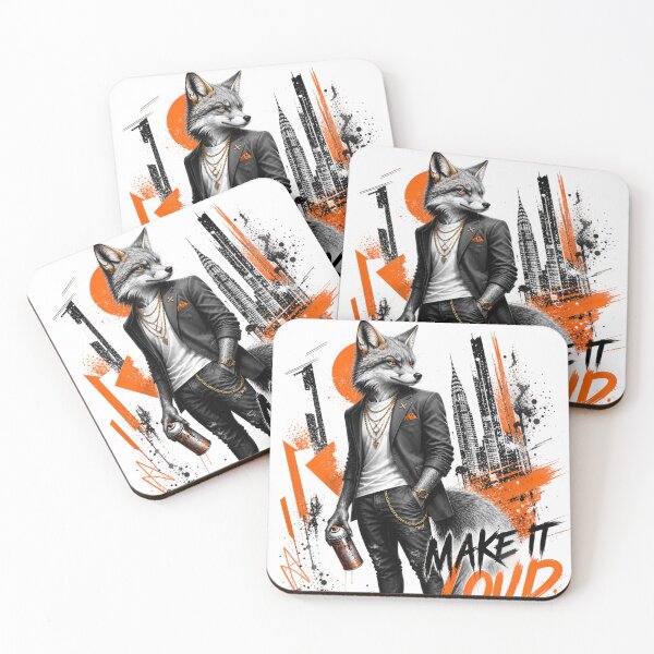 Item preview, Make It Loud Street Fox Graffiti Art designed and sold by IWEARUWEAR.