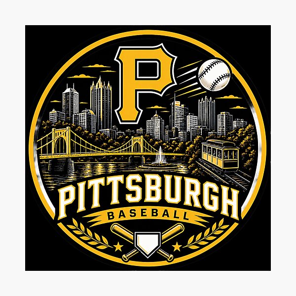 Item preview, Pittsburgh Baseball City Logo – Bridge Skyline Baseball T-shirt & Fan Gear designed and sold by TKOprintdesigns.