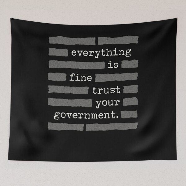 Item preview, Everything Is Fine Typewriter Redacted Text designed and sold by SiarheiYur.