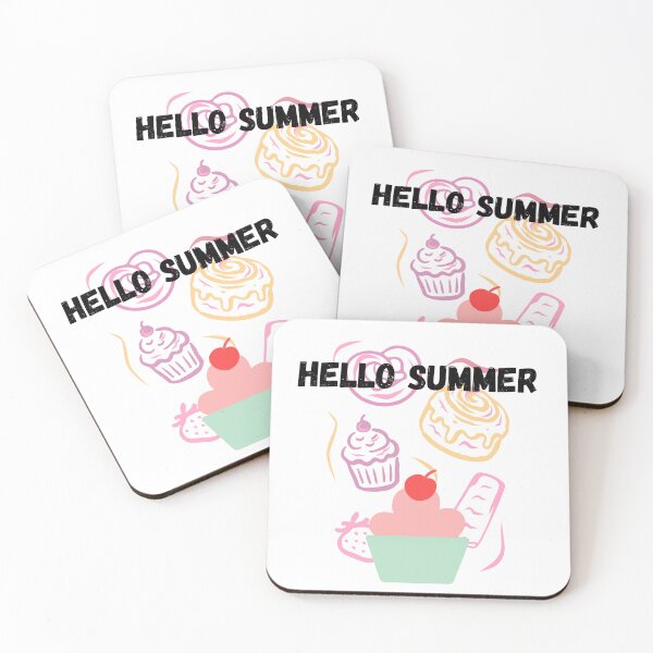 Item preview, Hello Summer Sweet Treats - Cute Ice Cream and Cupcake Art designed and sold by PeplumiArt.