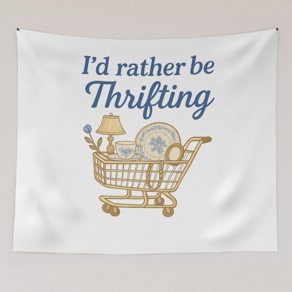 Item preview, Thrifting Aesthetic Vintage Cart Illustration designed and sold by SiarheiYur.