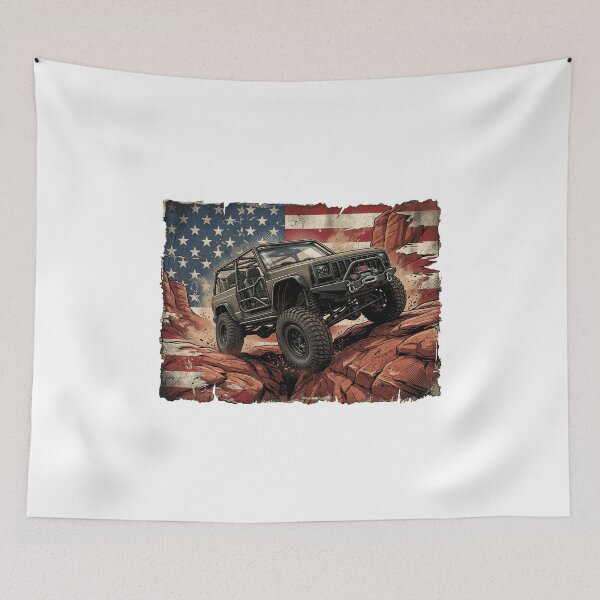 Item preview, Military Style cherokee XJ USA FLAG designed and sold by Off-Road-Zone.