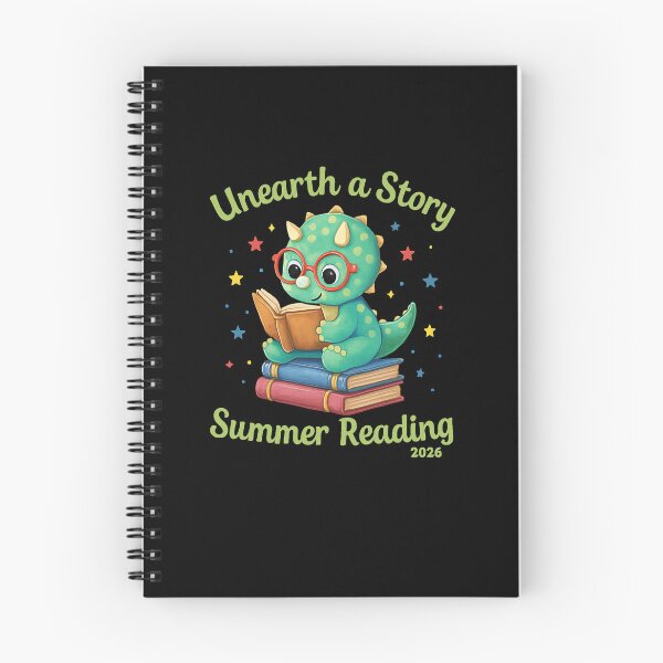 Item preview, Cute Dino Reading Summer Book Illustration designed and sold by SiarheiYur.