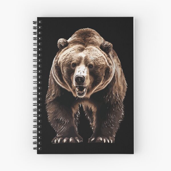 Item preview, Majestic Roaring Grizzly Bear Dramatic Wildlife Art designed and sold by RamyGallery.