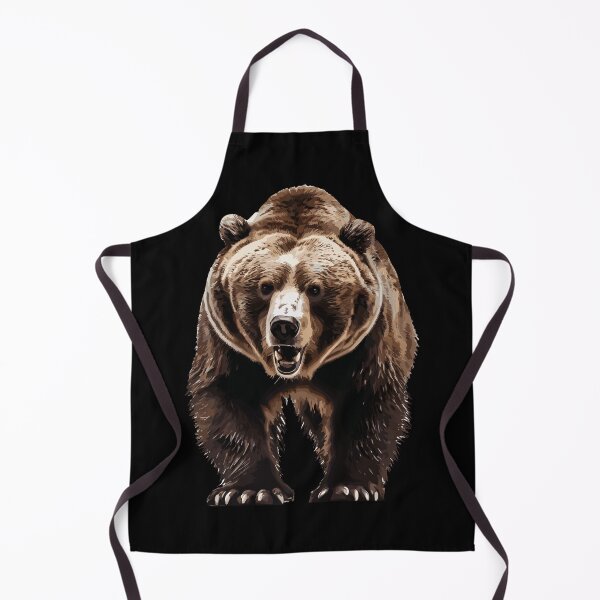 Item preview, Majestic Roaring Grizzly Bear Dramatic Wildlife Art designed and sold by RamyGallery.