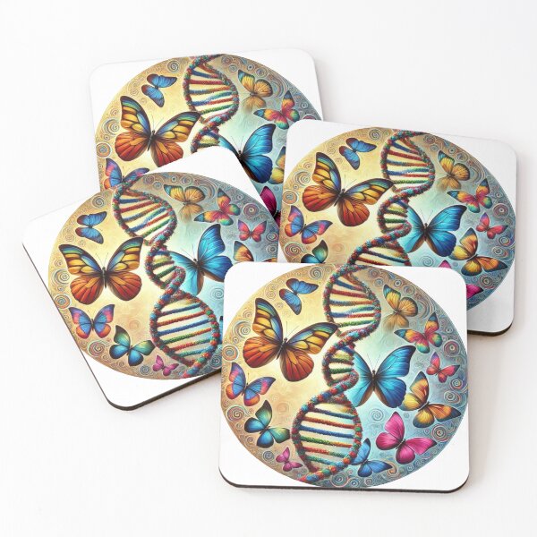 Item preview, Colourful DNA Butterfly Science Biology Art designed and sold by InkNovaLab.