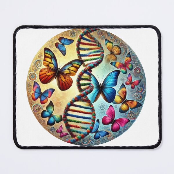 Item preview, Colourful DNA Butterfly Science Biology Art designed and sold by InkNovaLab.