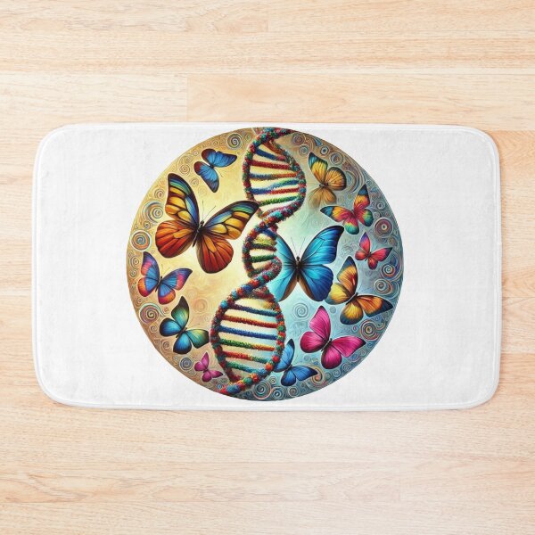 Item preview, Colourful DNA Butterfly Science Biology Art designed and sold by InkNovaLab.